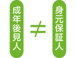 成年後見人と身元保証人及び連帯保証人の役割は異なる